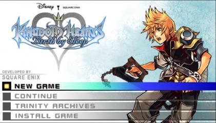 Kingdom Hearts: Birth by S leep Title Screen